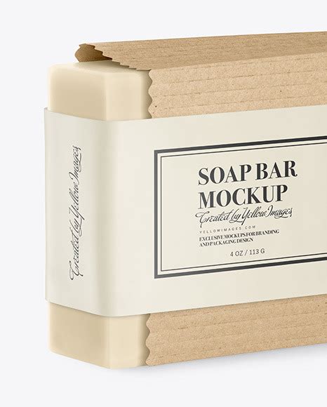 Soap Bar In Kraft Package Mockup Free Download Images High Quality