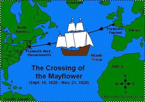 Mayflower Cross Section Map From Enchanted Learning Journey Map