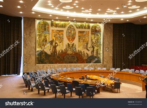 Security Council Chamber United Nations Headquarters Stock Photo