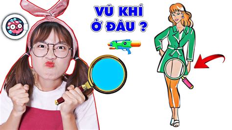 hà sam dùng kính lúp xuyên thấu Để tìm vũ khí trên người cô gái game hách não brain wash youtube