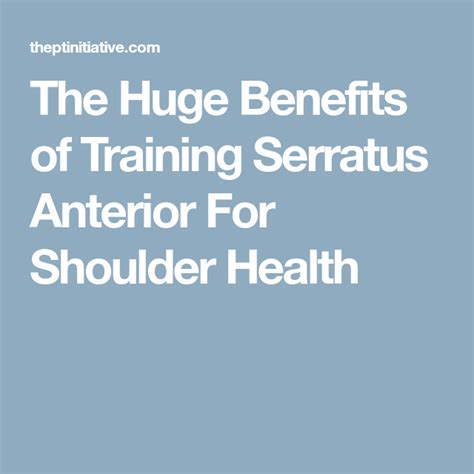 The Huge Benefits Of Training Serratus Anterior For Shoulder Health
