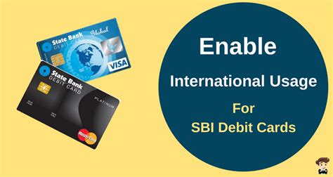 Aug 04, 2021 · yes, the sbi global international debit card can be used internationally. How To Enable International Usage For SBI Debit Card - AllDigitalTricks