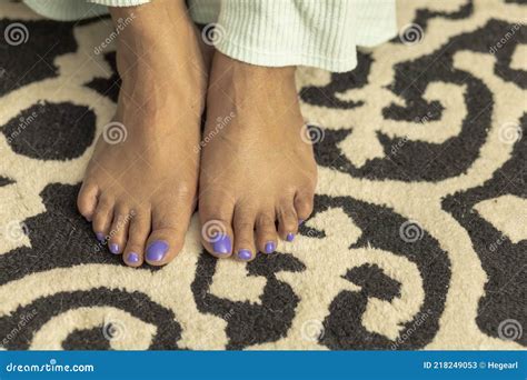 Bare Feet And Painted Toes Stock Image Image Of Care Resting 218249053