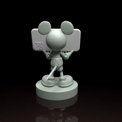 Mickey Mouse Phone Holder 3d Model Stl File 3d Print Model 3d Model 3d