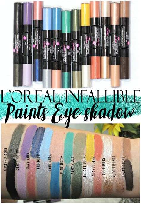 Loreal Infallible Paints Eyeshadow Swatches Review Application Tips