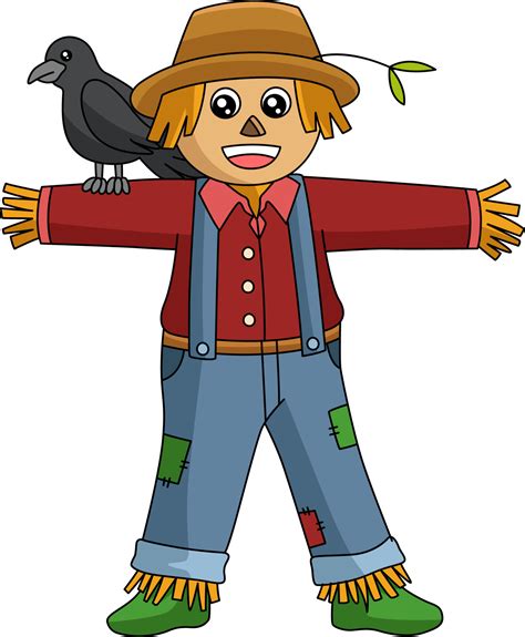 Scarecrow Cartoon Colored Clipart Illustration 7528161 Vector Art At