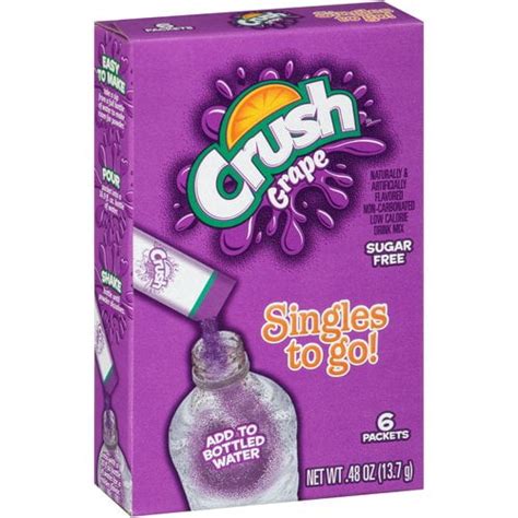 Crush Singles To Go Grape Drink Mix 045 Oz 6 Packets