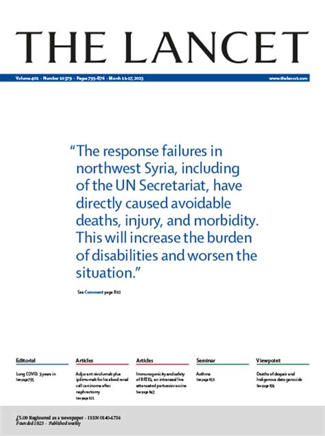The Lancet 11 March 2023 Volume 401 Issue 10379 Pages 795 876
