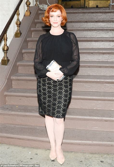 Mad Men Star Christina Hendricks Shoes Match Her Ghostly Skin Tone At