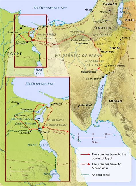 The Route Of The Exodus Bible Mapper Atlas
