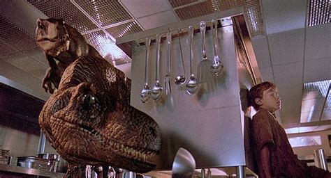 Raptors In The Kitchen Jurassic Park 1993 Cineshots