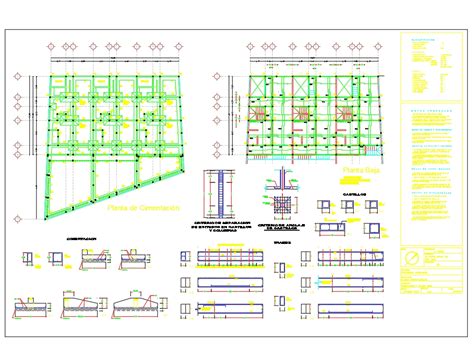 Estructural Cimentacion En AutoCAD Descargar CAD KB Bibliocad