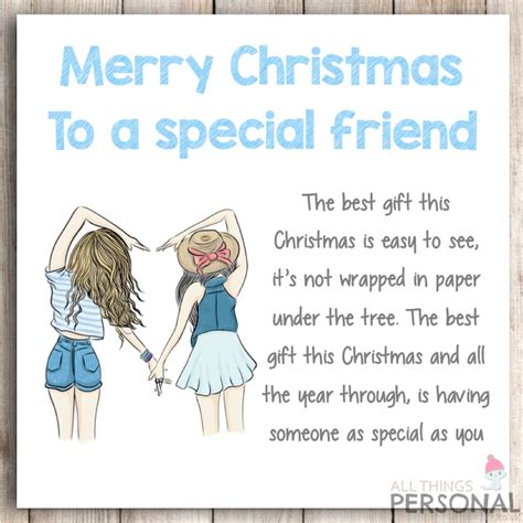 Best Friends Christmas Card Handmade Best Friend Christmas Etsy Uk