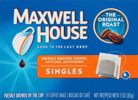 Maxwell House Original Roast Coffee Singles 19 Ct 3 Oz Frys Food