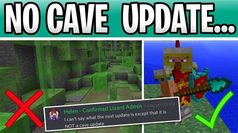 Minecraft caves & cliffs update: Minecraft Cave Update Not Coming This Year.. Combat Update ...