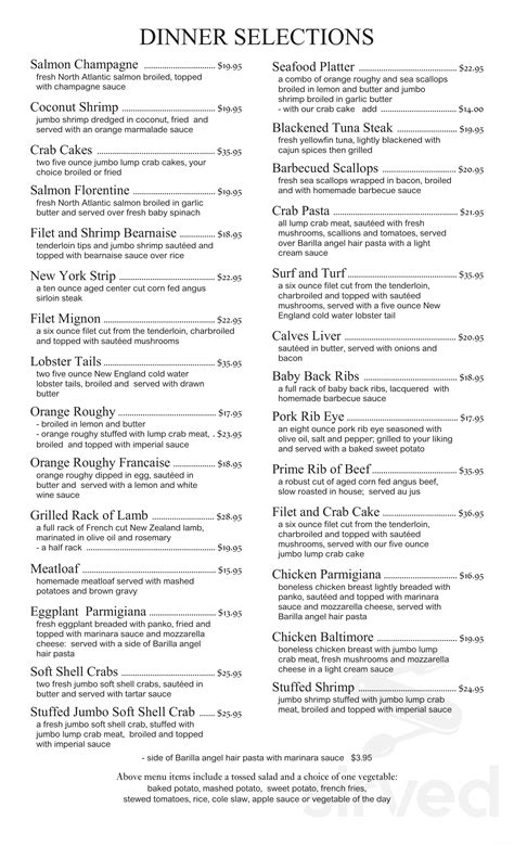 the peppermill menu in lutherville timonium maryland usa