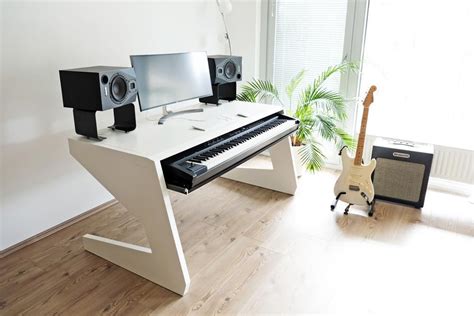 See more ideas about music desk, studio desk, recording studio design. UNTERLASS studio furniture - listen to your eyes - www.unterlass.info | Home studio desk, Studio ...