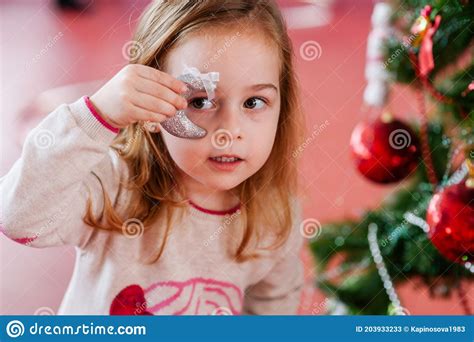 Merry Christmas And Happy New Year Charming Little Girl Little Girl