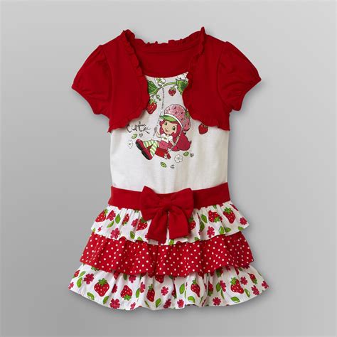 Strawberry Shortcake Infant And Toddler Girls Tiered Dress
