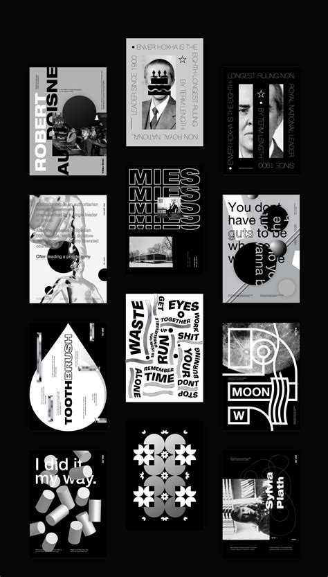 30 Black And White Posters On Behance