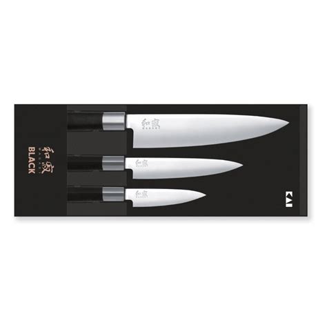 Kai Wasabi Black Kai 67s 300 Kai Wasabi Black Knife Set Knives From