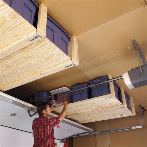 It has also been engineered to bear a load of 100lb along with safety locks to prevent accidental falls. 24 Cheap Garage Storage Projects You Can DIY | Family Handyman