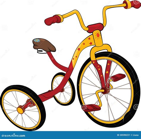 Children S Tricycle Cartoon Stock Vector Illustration Of Bicycle