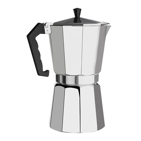 The moka pot is made from three separate pieces that create three chambers for your water, ground coffee, and the brewed coffee espresso. 12Cups 600ML Silver Aluminum Moka Pot Octagonal Espresso ...