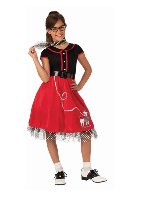 Girls Red Poodle Skirt Sweetheart Costume Accessories