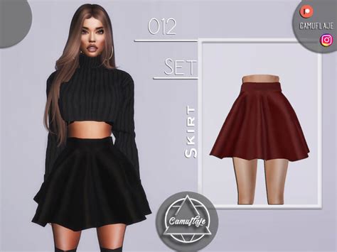 Sims 4 Set 012 Skirt By Camuflaje At Tsr The Sims Book