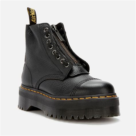 Dr Martens Sinclair Leather Zip Front Boots In Black Lyst 42a