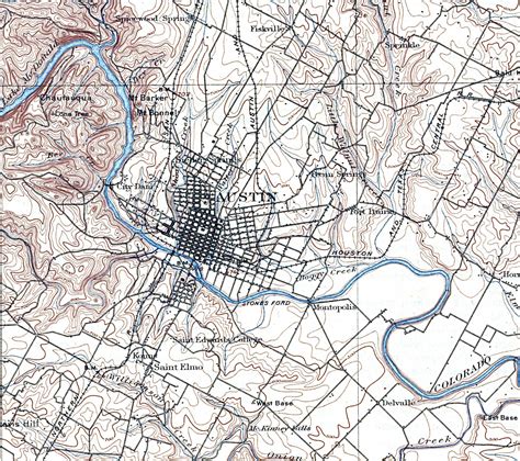 Austin Texas Topographic Maps Perry Castañeda Map Collection Ut