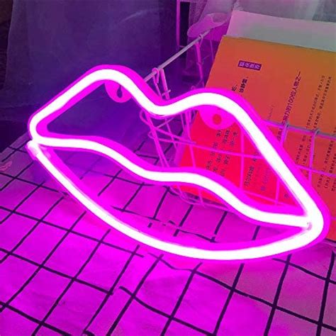 Wholesale Lip Shape Neon Signs For Wall Decorusb Or Battery Decor Led Signs Led Lights For