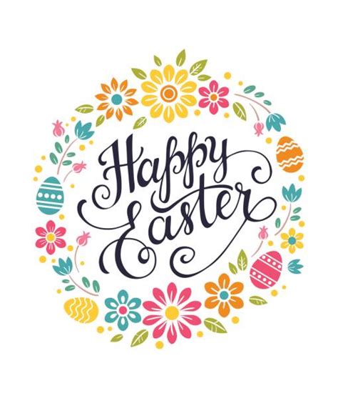 Happy Easter Text Illustrations Royalty Free Vector Graphics And Clip