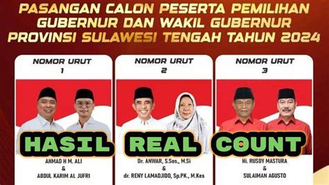 Sulawesi Tengah Di Pilkada Real Count Pilgub Dan Pilwalkot