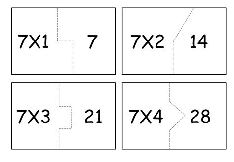 Pedagógiccos Quebra Cabeça Da Multiplicação Tabuada Do 7 E Do 8