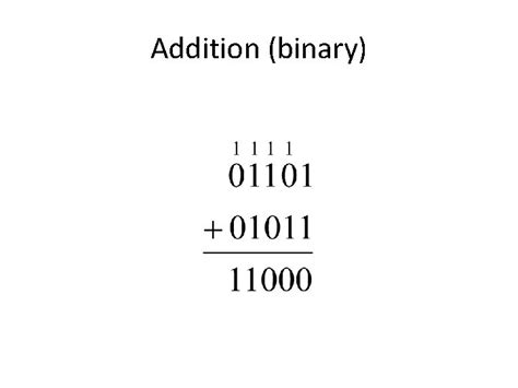 Binary Numbers And Arithmetic Addition Addition Decimal Addition