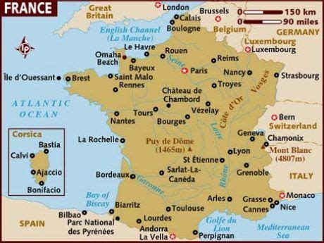 Quando clicar no respectivo mapa, este abre numa nova janela. Mapa da França com Cidades: Conheça as Regiões da França ...