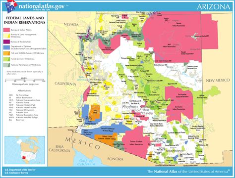 Map Of Arizona Map Federal Lands And Indian Reservations