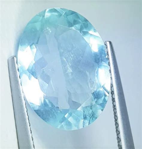 Aquamarine Gem Oval Cut 12 Ct Lime Green Brazil Genuine Gemstone