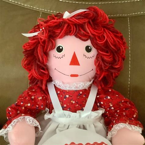 25 Inch Raggedy Ann Doll Handmade Ready To Ship Red Dress Can Be