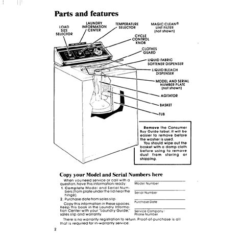 Page 2 Of Whirlpool Washer Design 2000 User Guide