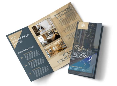 Tri Fold Hotel Brochure Design Free Premium Vector Download