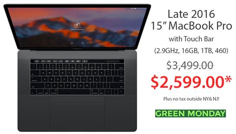 Bandhs Green Monday Deals Loaded 15 Macbook Pro For 2599 900 Off
