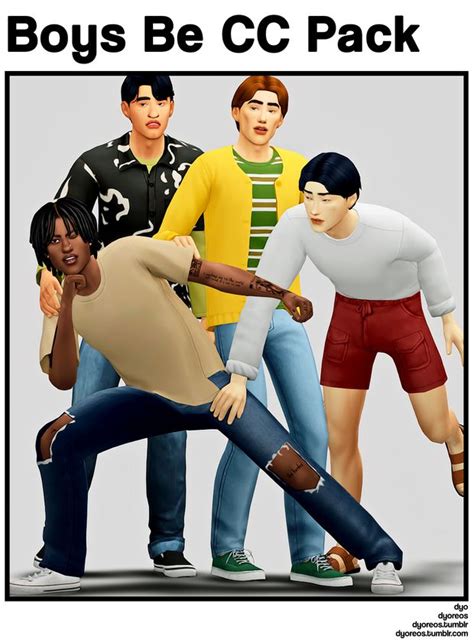 Dyoreos Boys Be Cc Pack Dyoreos On Patreon Sims 4 Cc Kids
