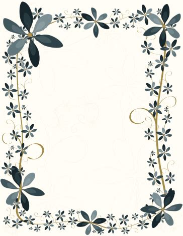 Select the design that you prefer. Blue Flower Border Design Background Stock Illustration ...