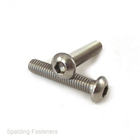 Unc Stainless Steel Allen Key Socket Button Head Machine Screws 1014
