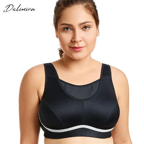 Womens Plus Size High Impact No Bounce Full Coverage Wire Free