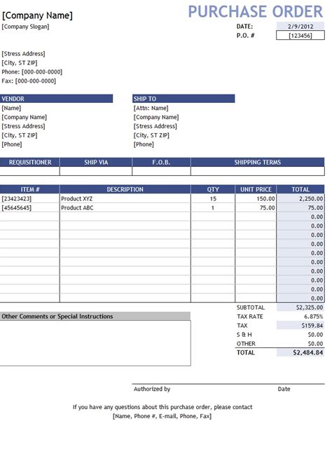 The purchase order process typically begins with the buyer identifying the products or services they need for their operation. Purchase Order Template ~ Template Sample