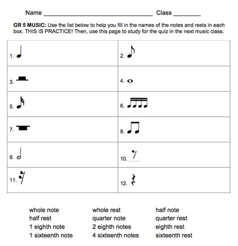 Rhythm Worksheets Exclusive Music